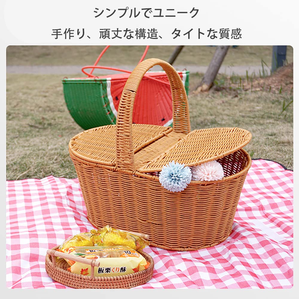 Amazon｜ピクニックバスケット 籐かご ピクニックバスケット 籐かご